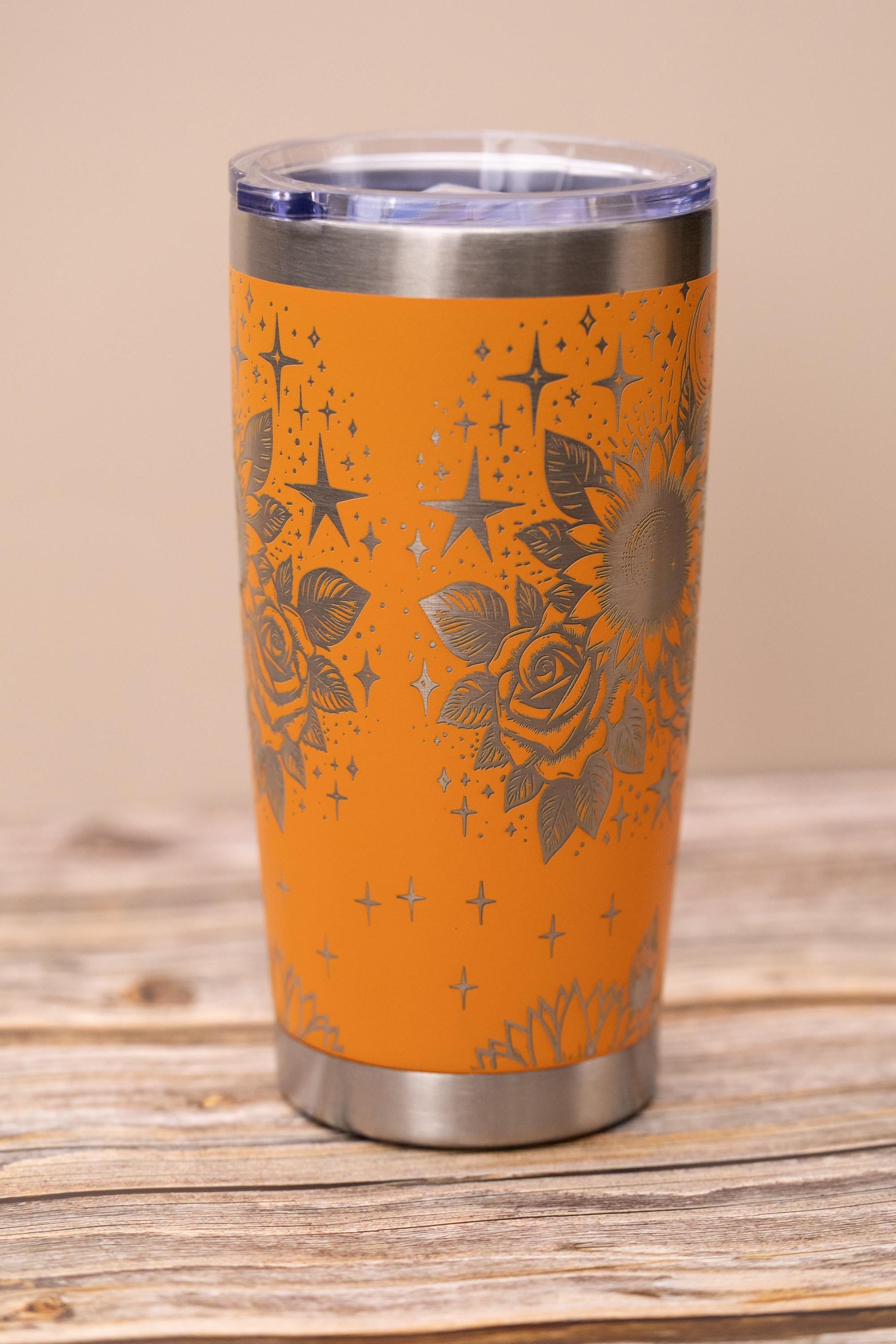 Inspirational 'let them' 20oz tumbler: laser engraved stainless steel cup