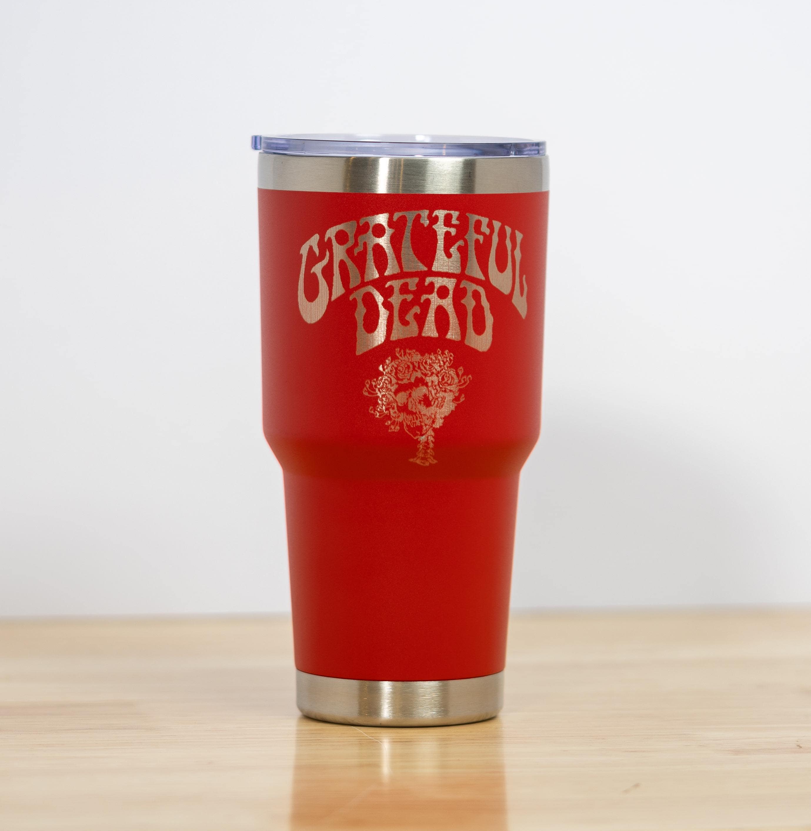 Grateful dead bertha 30oz laser engraved stainless steel tumbler with lid | insulated travel cup | deadhead gift