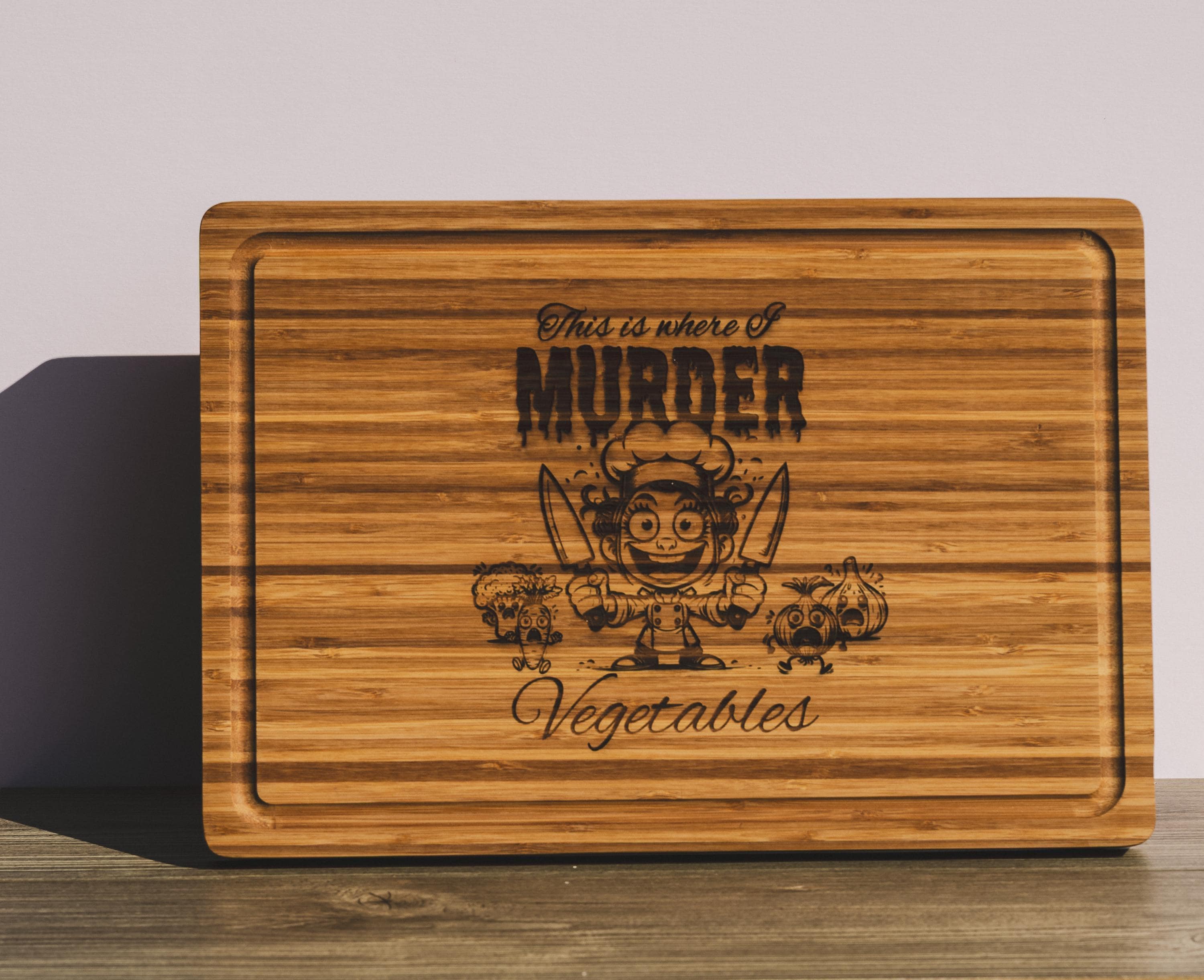 This is where i murder vegetables bamboo cutting board