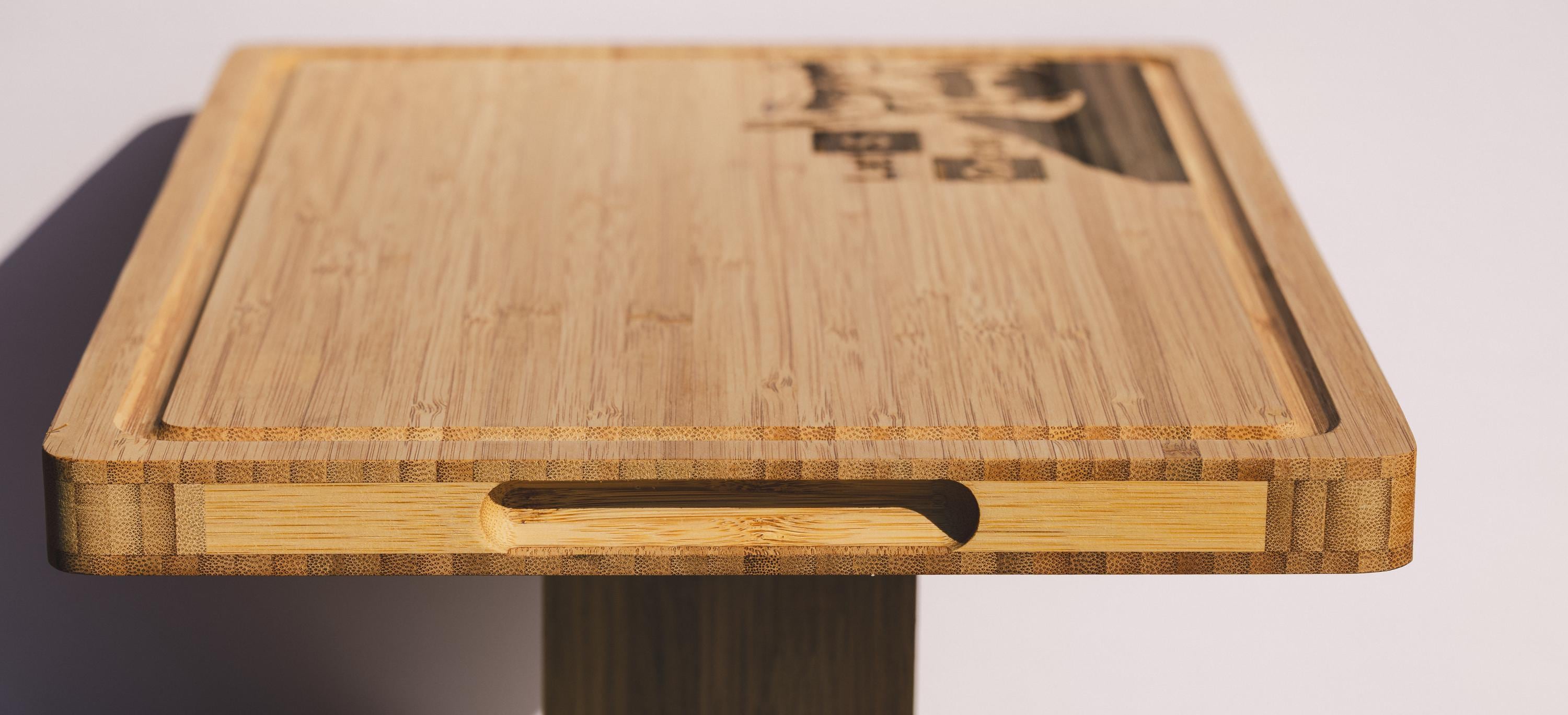 Breaking bad bamboo cutting board: "let's cook" laser engraved wood