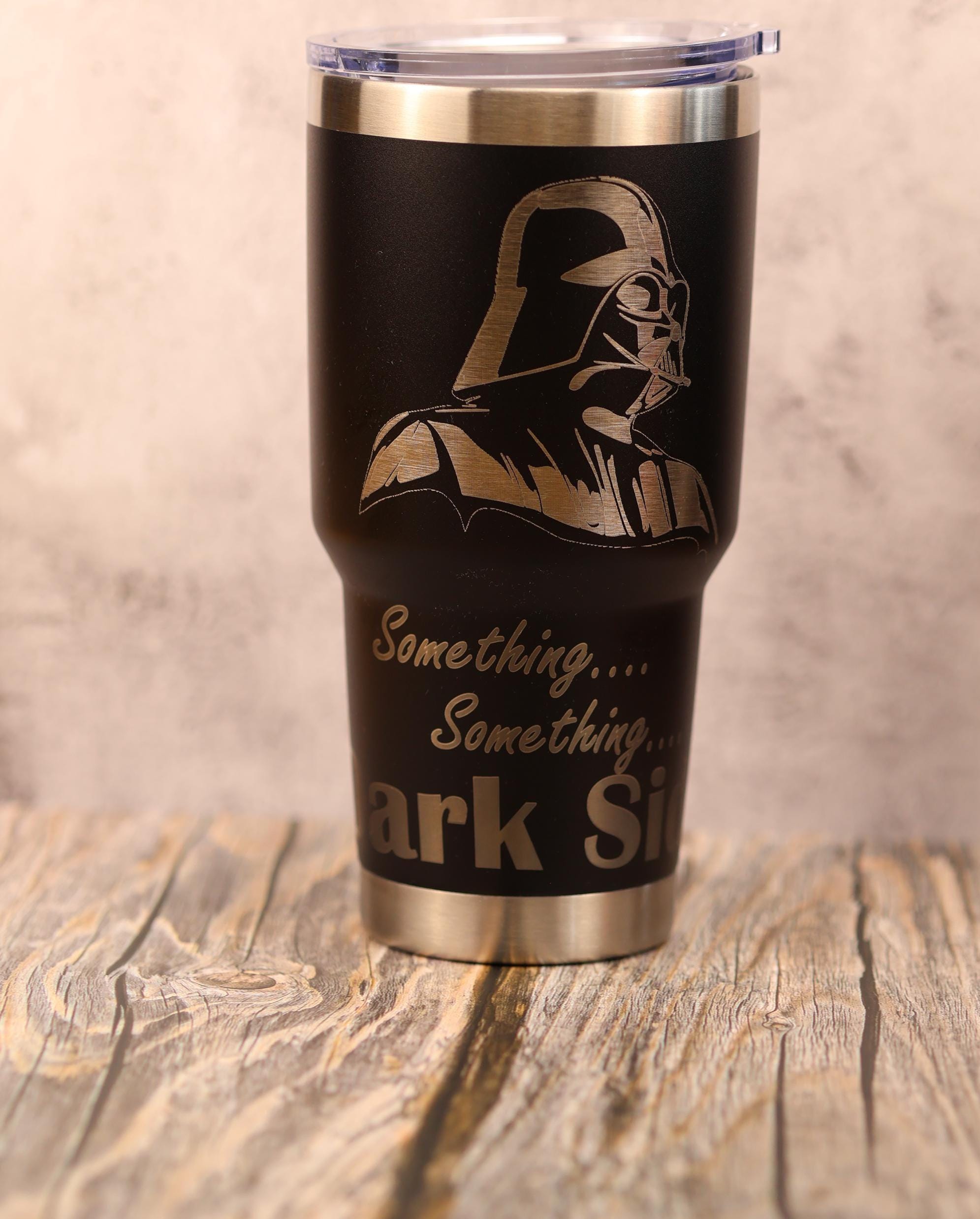 Darth vader tumbler: laser engraved star wars travel cup