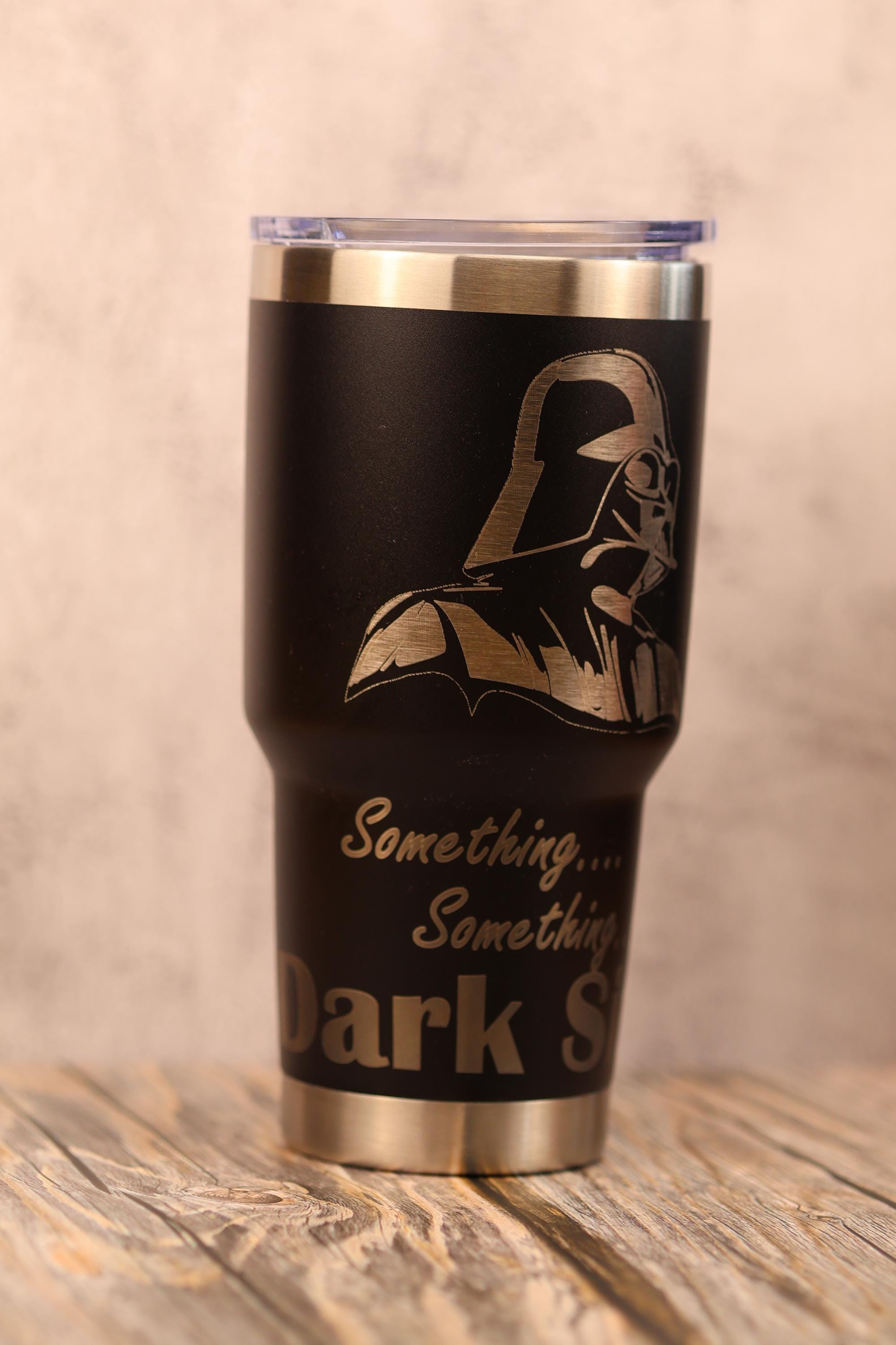 Darth vader tumbler: laser engraved star wars travel cup