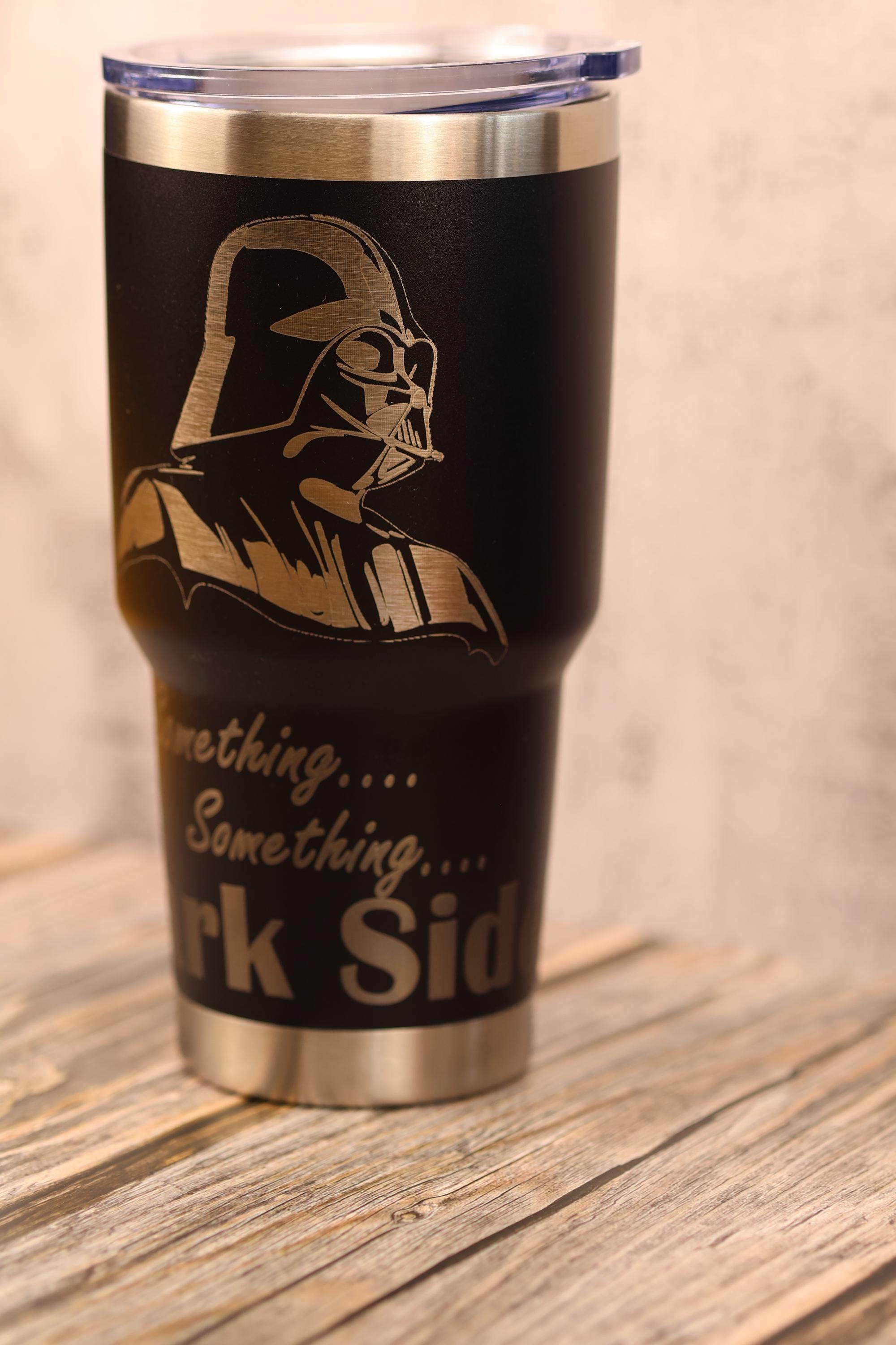 Darth vader tumbler: laser engraved star wars travel cup