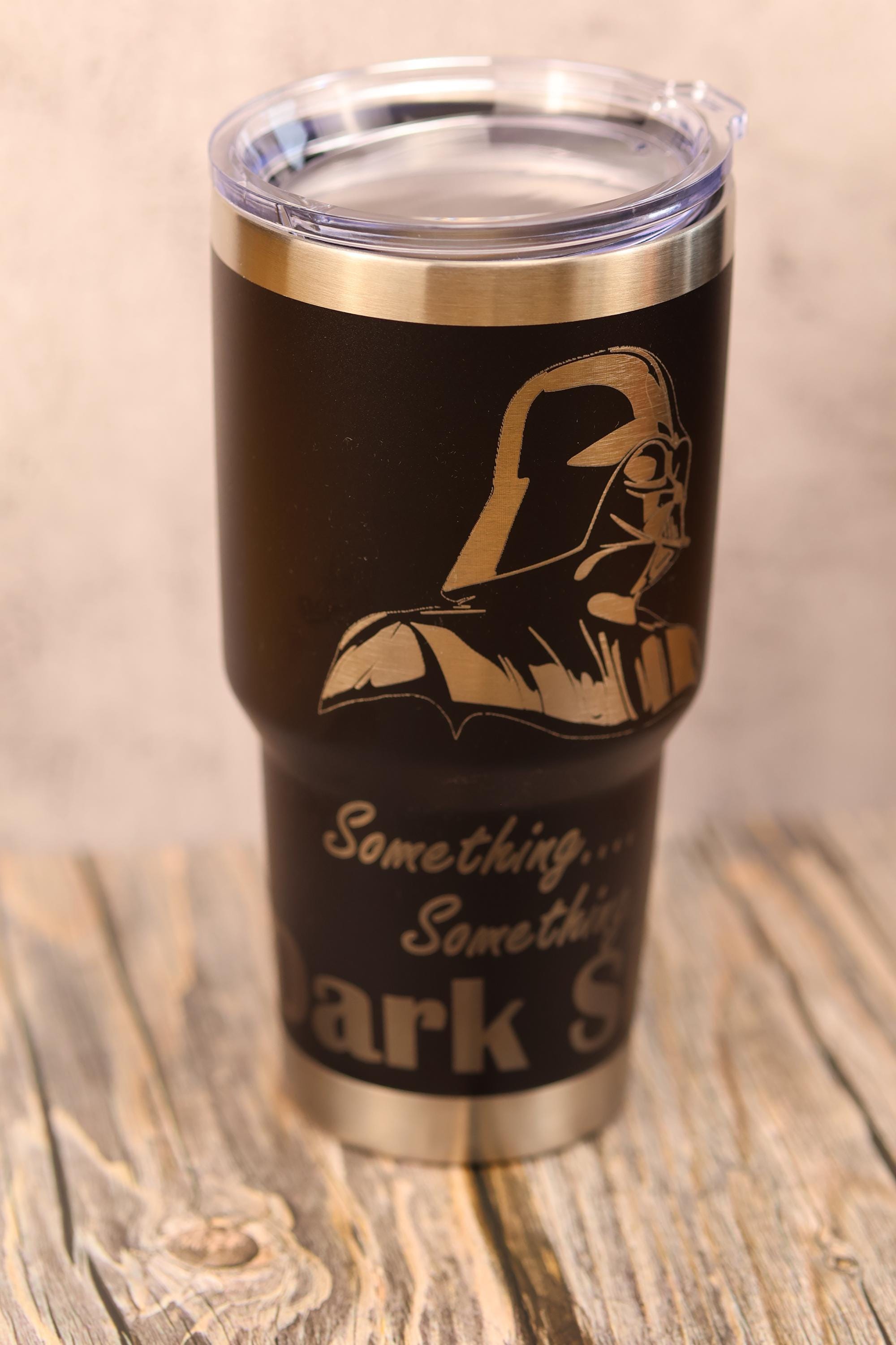 Darth vader tumbler: laser engraved star wars travel cup