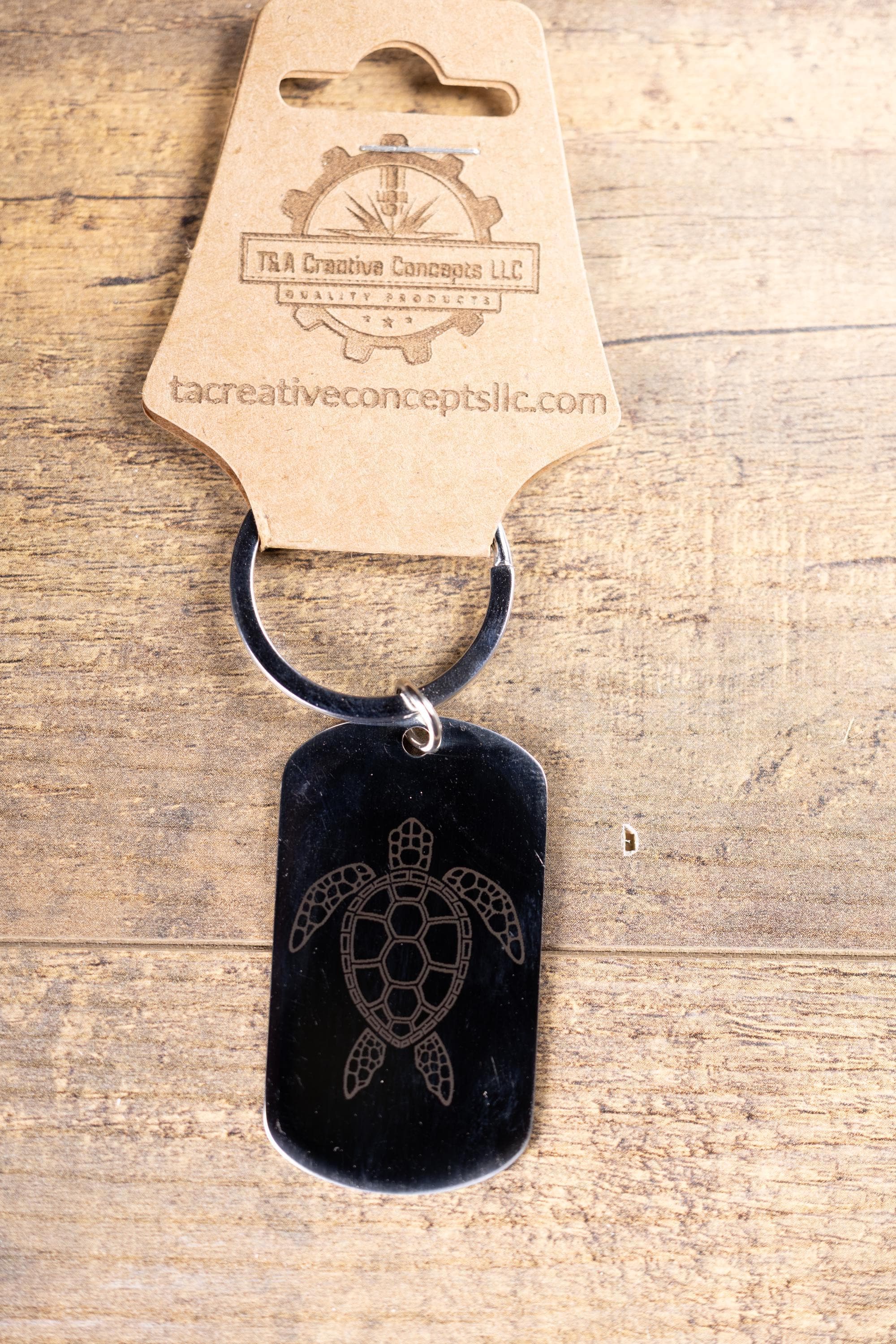 Polished stainless sea turtle | laser engraved turtle design | durable metal gift for ocean lovers & beach fans