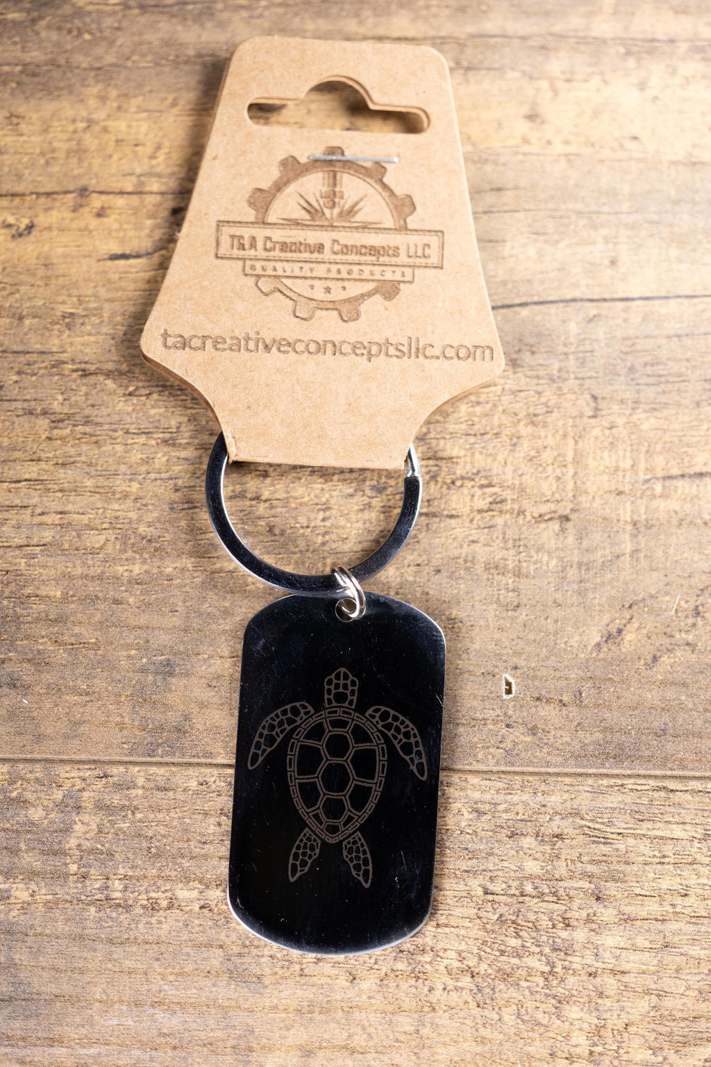 Polished stainless sea turtle | laser engraved turtle design | durable metal gift for ocean lovers & beach fans