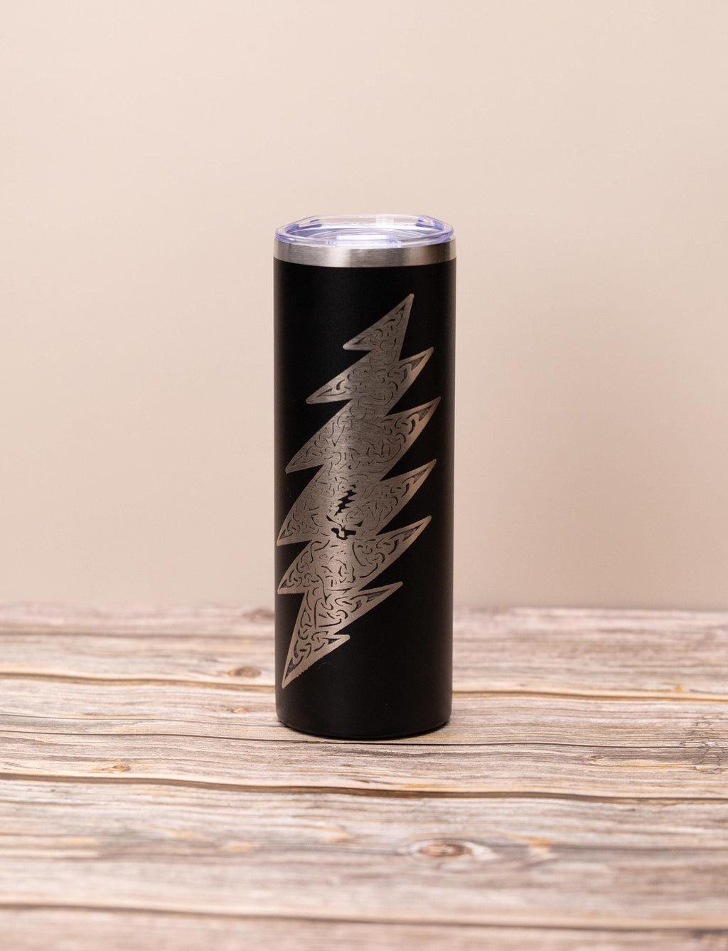 Grateful dead celtic bolt 20oz skinny tumbler with lid | laser engraved stainless steel cup | deadhead music gift