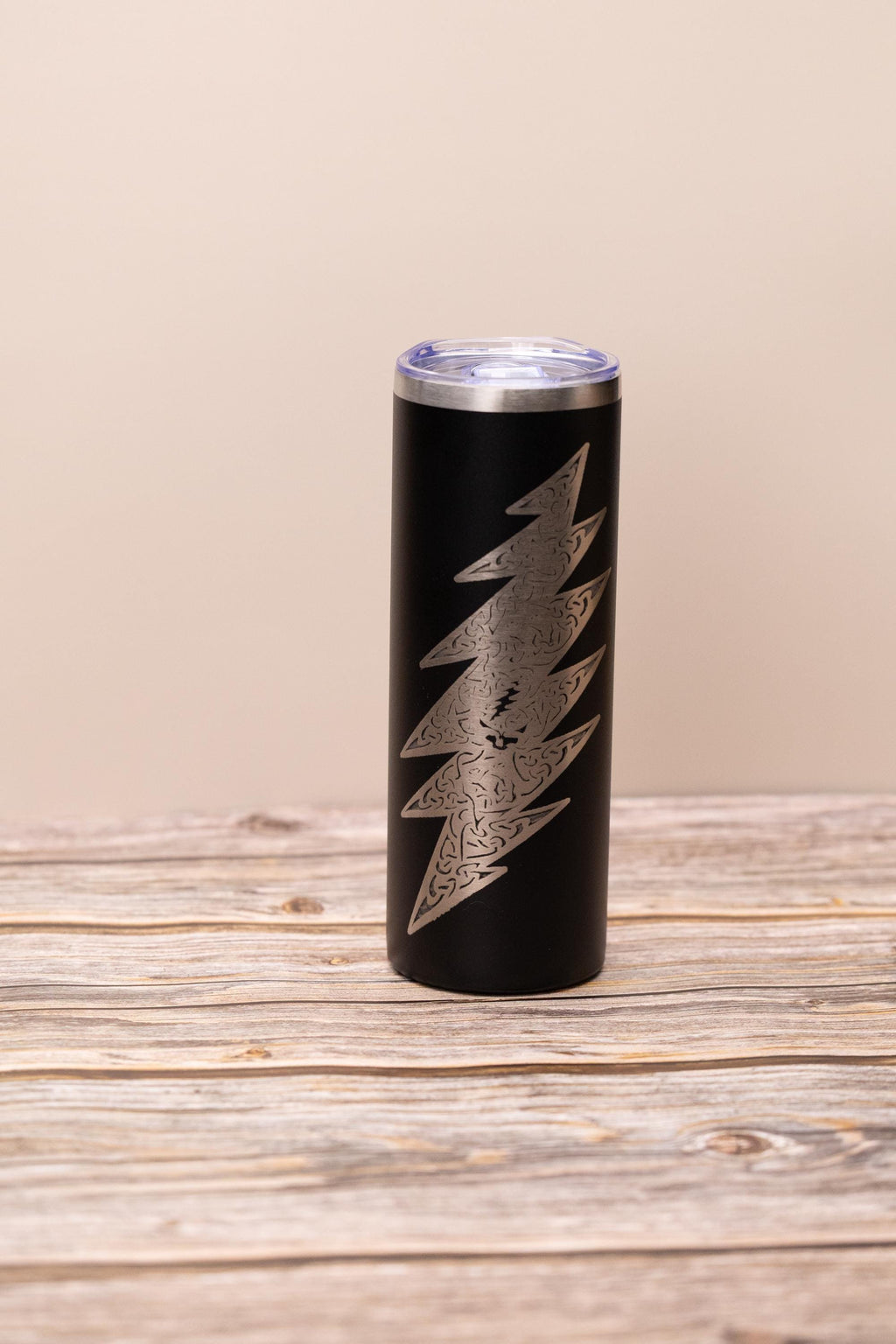 Grateful dead celtic bolt 20oz skinny tumbler with lid | laser engraved stainless steel cup | deadhead music gift