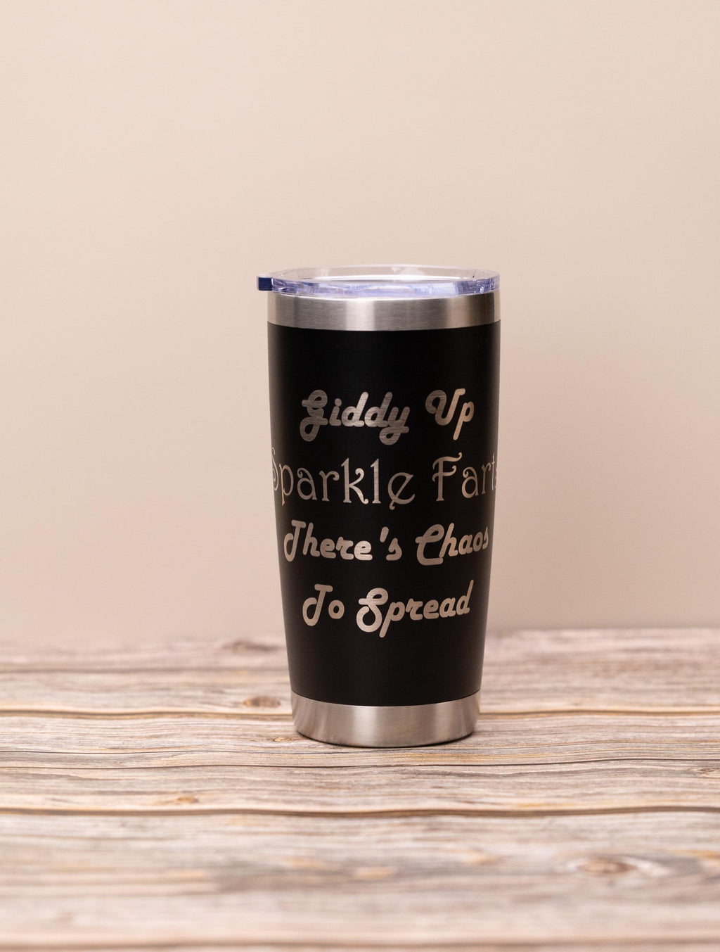 Funny "sparkle farts" 20oz tumbler: laser engraved stainless steel cup