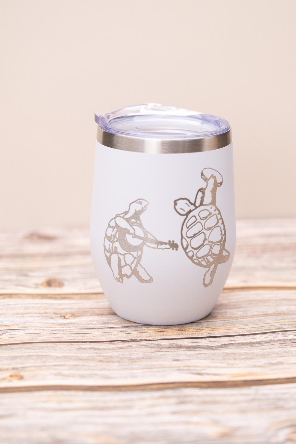 Grateful dead turtles wine tumbler 12 oz | laser engraved stainless steel cup with lid | fun gift for deadheads & music fans