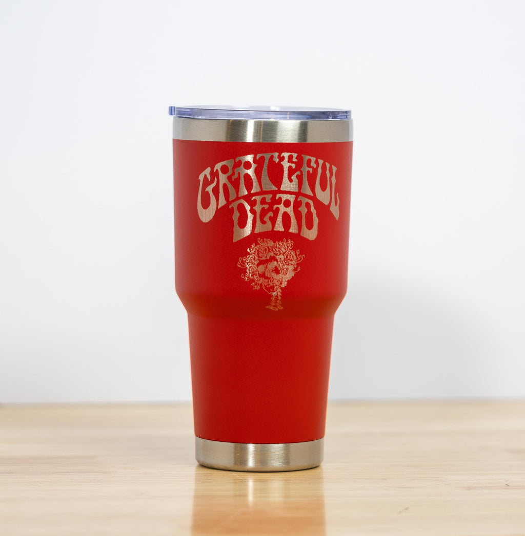 Grateful dead bertha 30oz laser engraved stainless steel tumbler with lid | insulated travel cup | deadhead gift