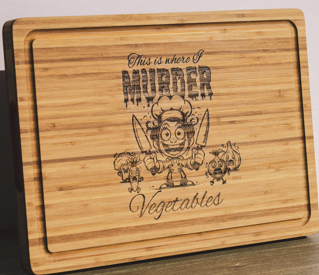 This is where i murder vegetables bamboo cutting board