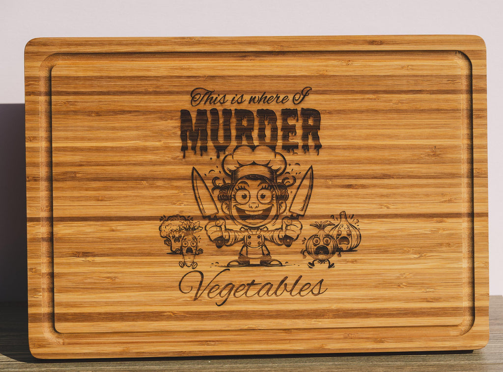 This is where i murder vegetables bamboo cutting board