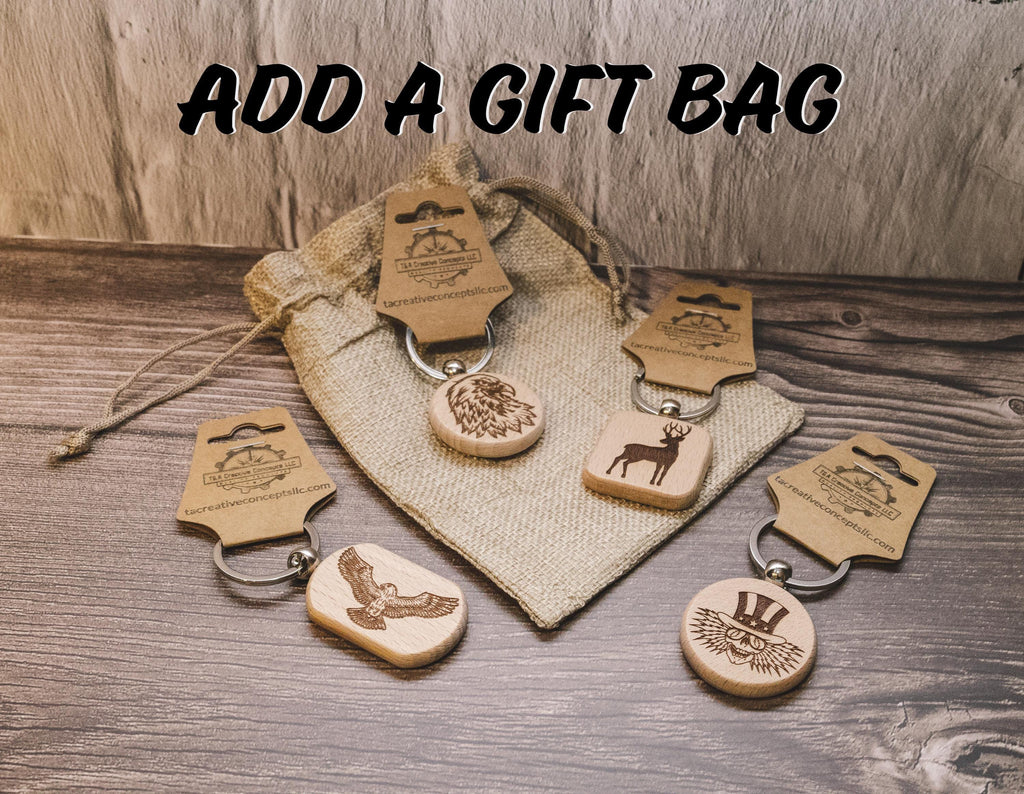 Laser engraved buck silhouette keychain / bag charm: hardwood hunting gift
