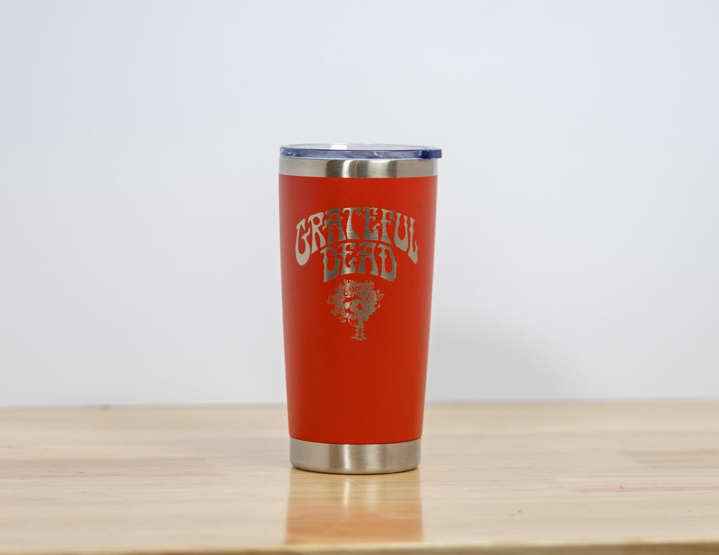 Grateful dead bertha 20oz laser engraved stainless steel tumbler with lid | insulated travel cup | deadhead gift