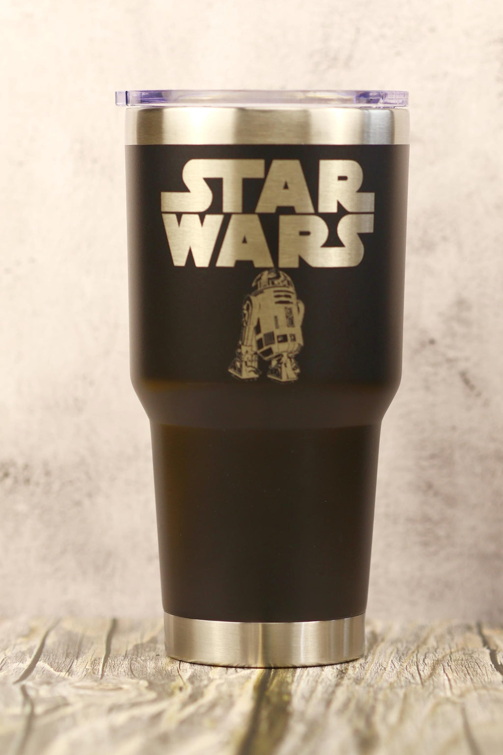 R2-d2 laser engraved stainless steel tumbler: star wars travel cup