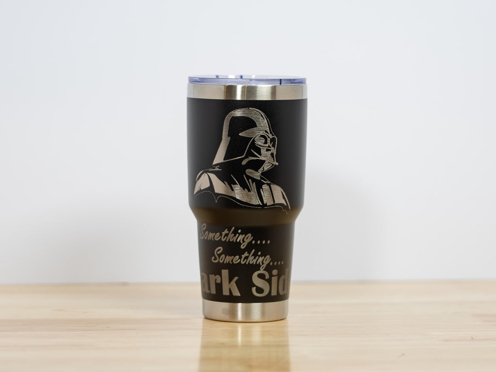 Darth vader tumbler: laser engraved star wars travel cup