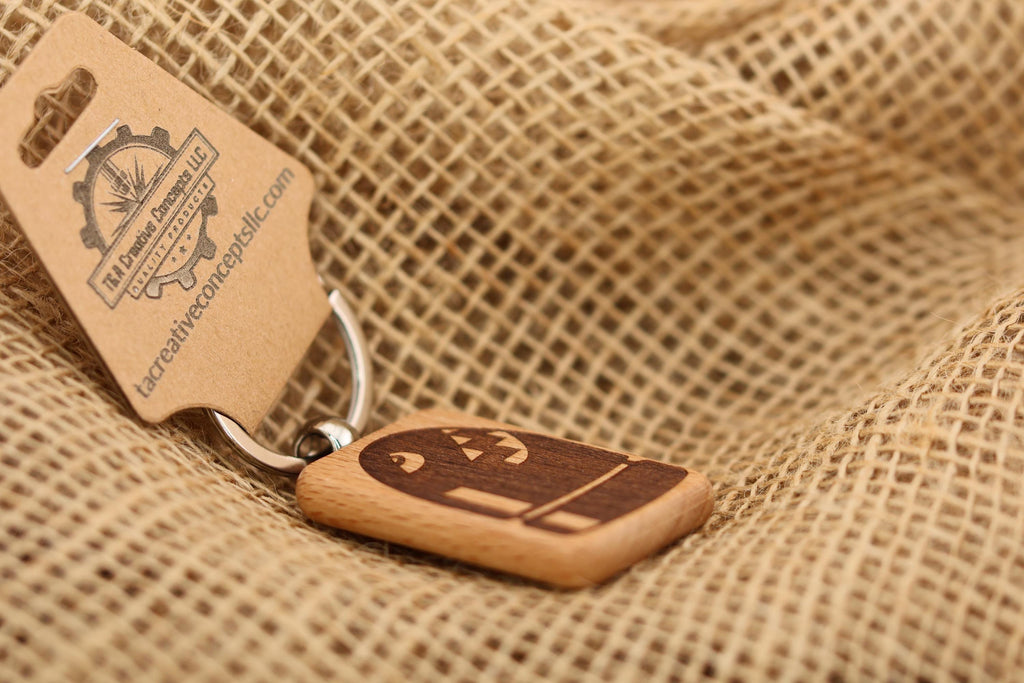 Super Mario Bullet Bill keychain / bag charm– double-sided laser engraved wood with stainless steel keyring, gamer & nintendo gift