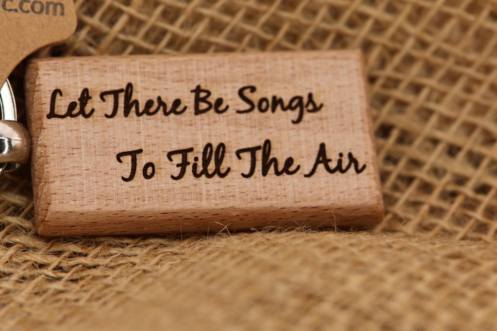 Grateful Dead "Let there be songs to fill the air" keychain / bag charm – double-sided laser engraved with, grateful dead gift