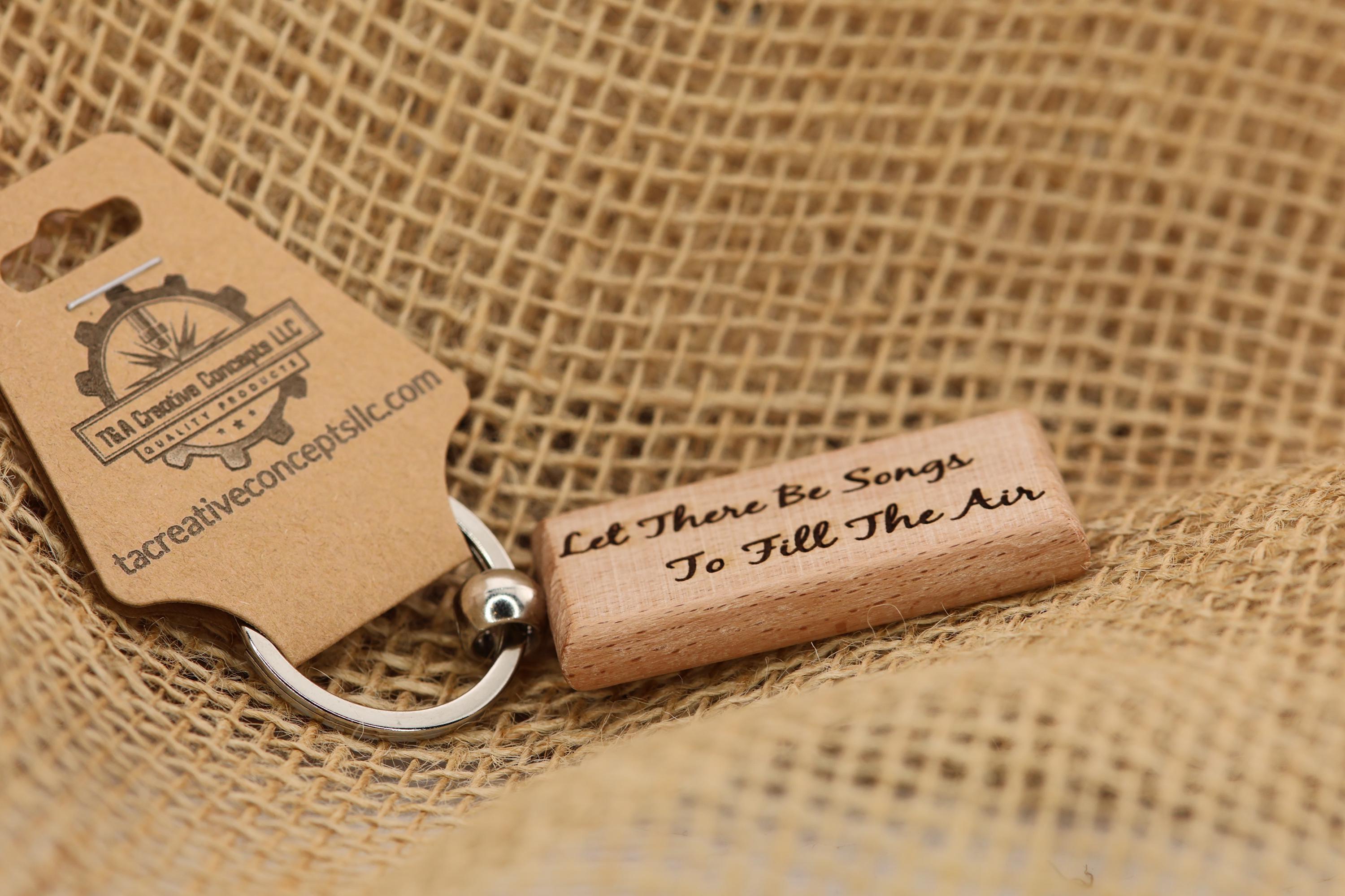 Grateful Dead "Let there be songs to fill the air" keychain / bag charm – double-sided laser engraved with, grateful dead gift