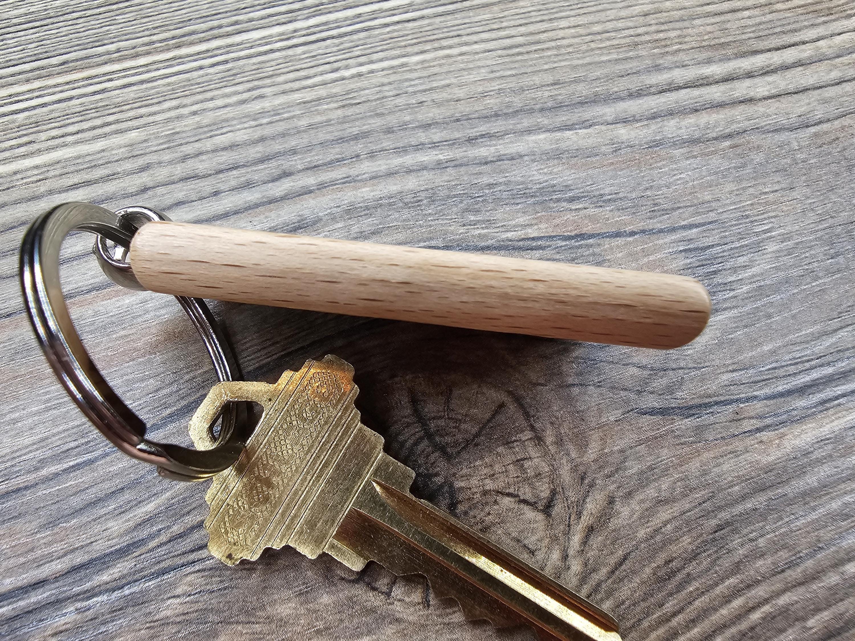 Nirvana Nevermind keychain / bag charm: laser engraved hardwood, stainless steel keyring