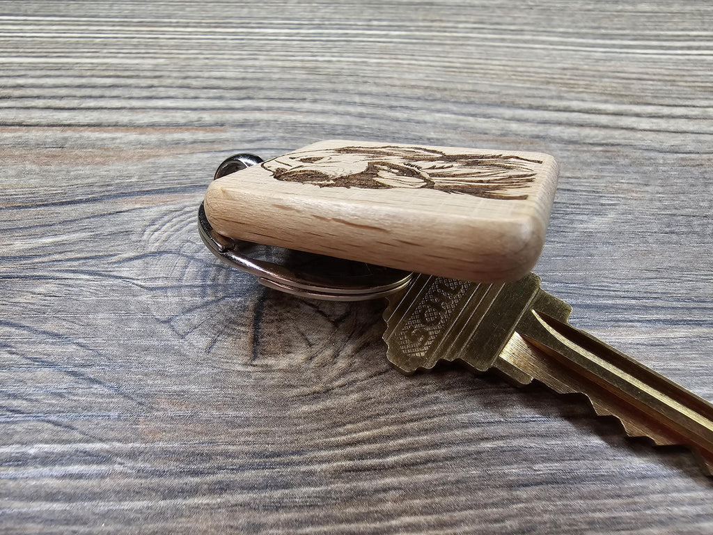 Laser engraved Golden Retriever keychain / bag charm:dog lover gift