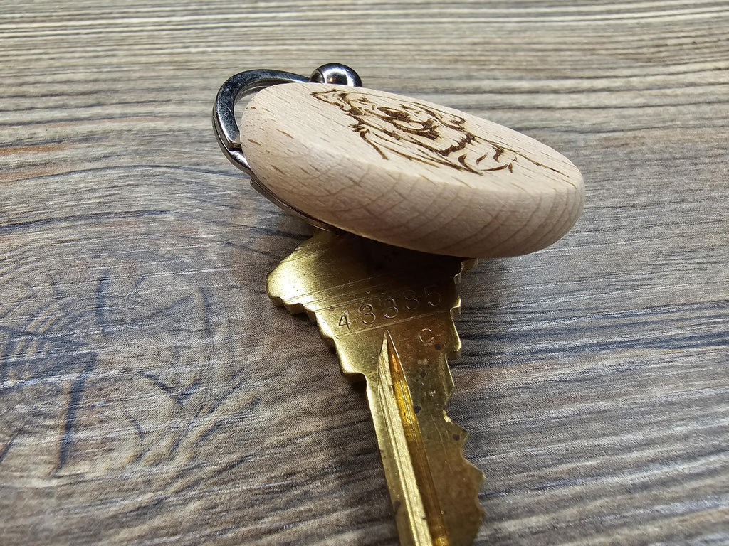 Laser engraved Golden Retriever keychain / bag charm: dog lover gift