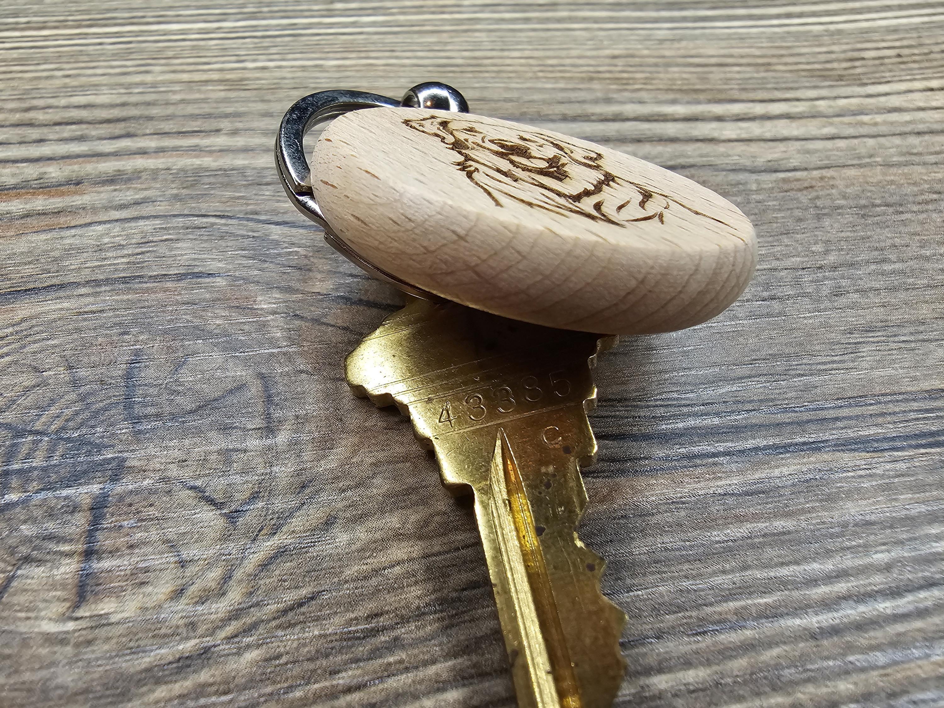 Laser engraved Golden Retriever keychain / bag charm: dog lover gift