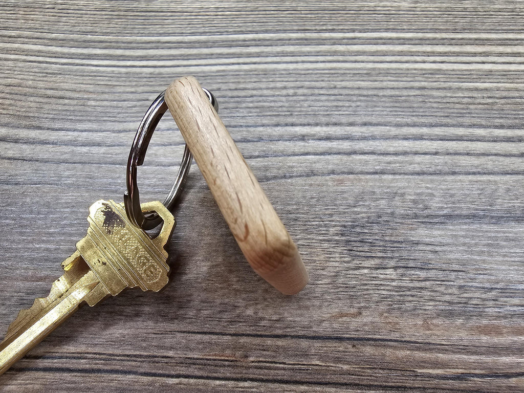 Rock'em Sock'em Robots keychain / bag charm: laser engraved wood, retro game gift