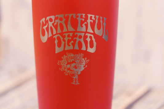 20 oz Grateful Dead Stainless Steel Tumbler – Double Insulated Laser Engraved Travel Mug with Lid, Deadhead Gift, Band Drinkware